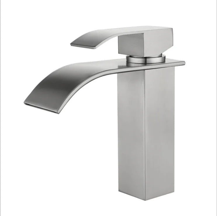 Wholesale Ss Steel Hot and Cold Water Wash Tap Bathroom Single Handle Face Basin Faucet