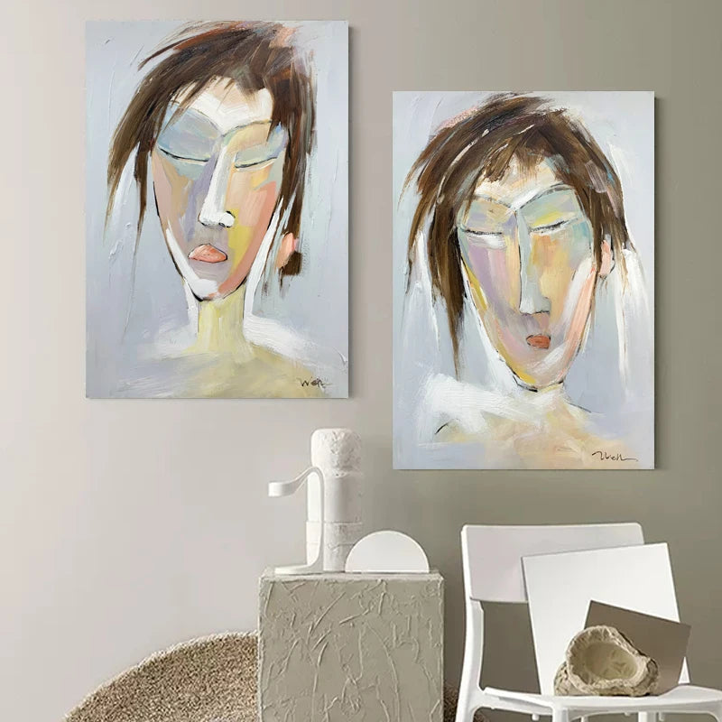 Hand Painted Abstract Oil Painting Modern Home Wall Art Hangings Canvas Paintings for Living Room