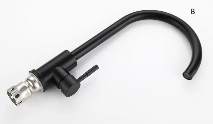 High Quality Durable Black 304 Stainless Steel Kitchen Sink Water Mixing Faucet