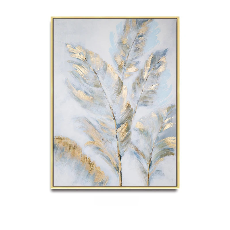Wholesale Customized Nordic Style Framed Tropical Plant Modern Wall Art Canvas Chinese Painting Home Decoration Hot Sale