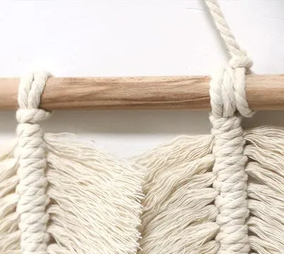 Handwoven Leaf Tassels Macrame Decorative Hanging Wall Art Wall Decorations Tapestries Wall Decor for Home Luxury Living Room