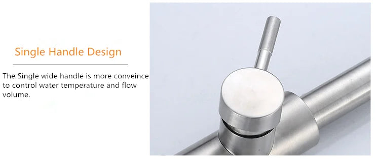 Factory Direct Sale 304 Stainless Steel Hot and Cold Sink Faucet Kitchen Faucet