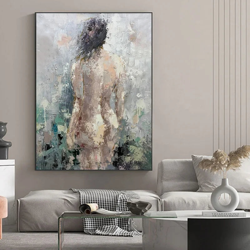 Nude Lady Oil Paintings Home Decorations Abstract Canvas Wall Art Living Room Hand Painted Naked Painting