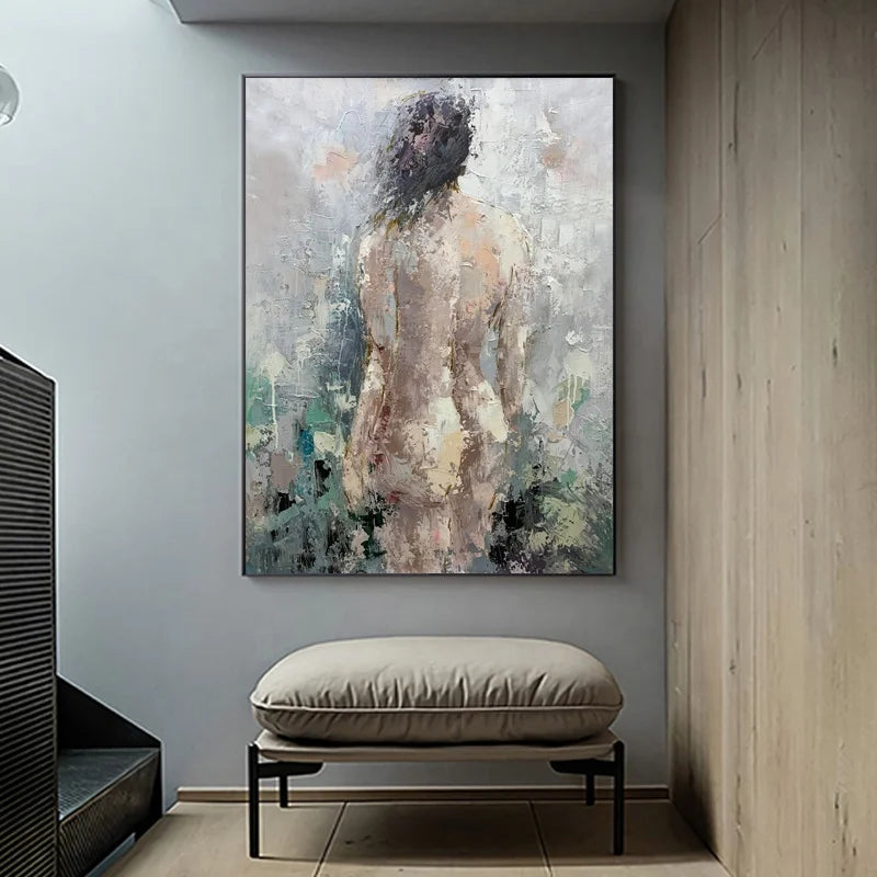 Nude Lady Oil Paintings Home Decorations Abstract Canvas Wall Art Living Room Hand Painted Naked Painting