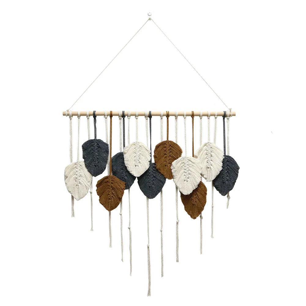 Wholesale Cotton Leaf Macrame Décor Art Wall Hanging Designs Tapestries Home Decoration Tapestry Wall Decor for Home Living Room