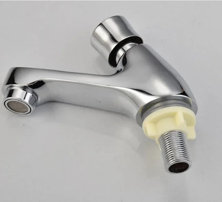 Wash Bathroom Accessories Time Delay Tap Copper Wash Basin Faucet