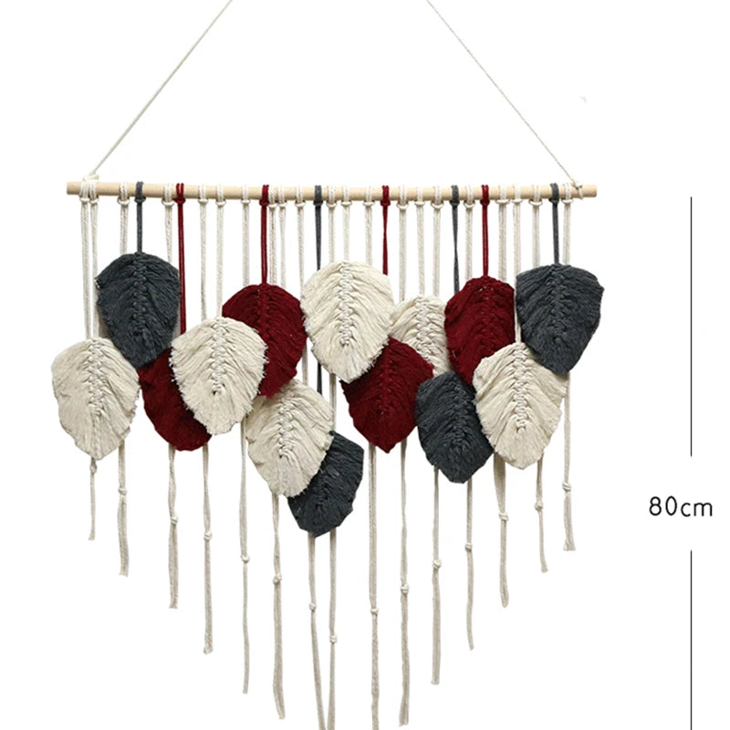 Wholesale Cotton Leaf Macrame Décor Art Wall Hanging Designs Tapestries Home Decoration Tapestry Wall Decor for Home Living Room