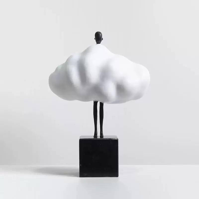 Modern simple cloud character resin ornament living room coffee table model house sales department entrance home decoration