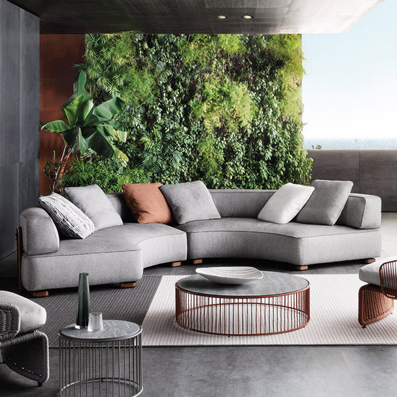 Outdoor courtyard teak sofa hotel outdoor designer garden Nordic homestay manor outdoor sofa combination