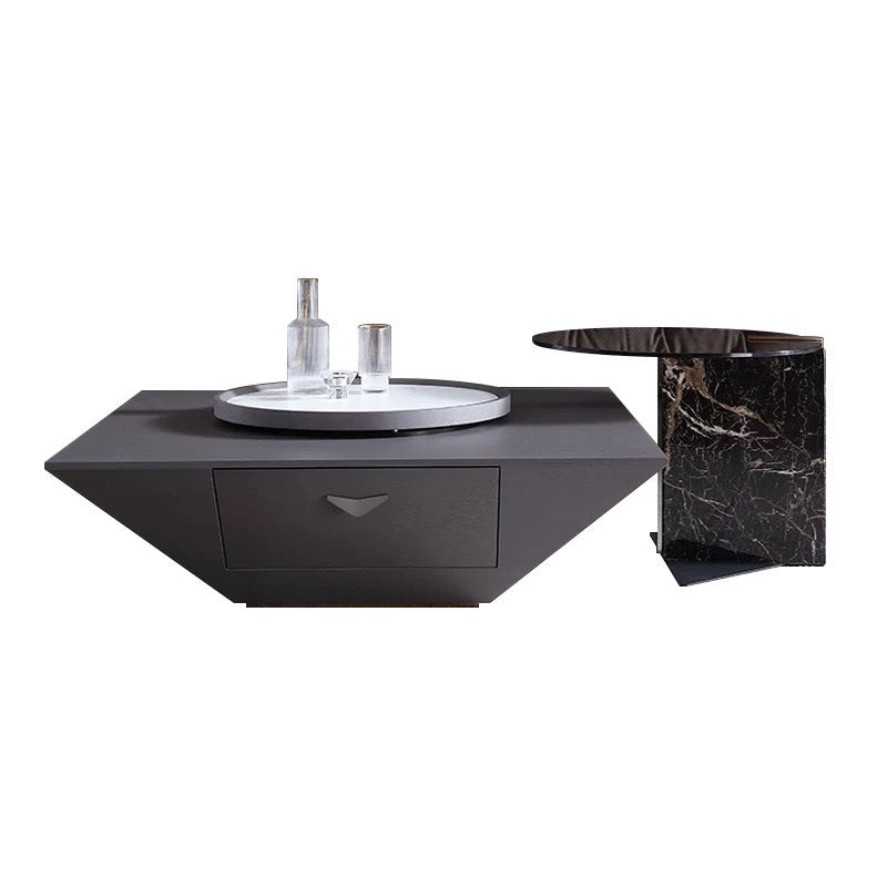 Italian light luxury living room coffee table side table combination modern simple square home minimalist small household shape surprising quiet wind new model