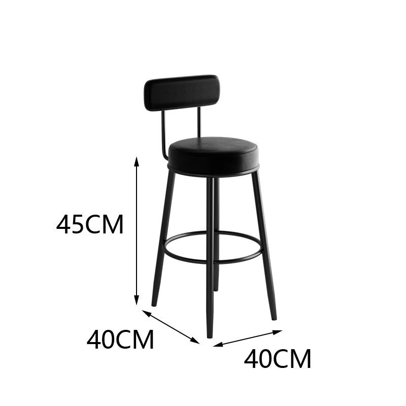 Simple backrest high chair Nordic midisland bar chair Modern bar chair Internet celebrity home bar stool Cafe high stool