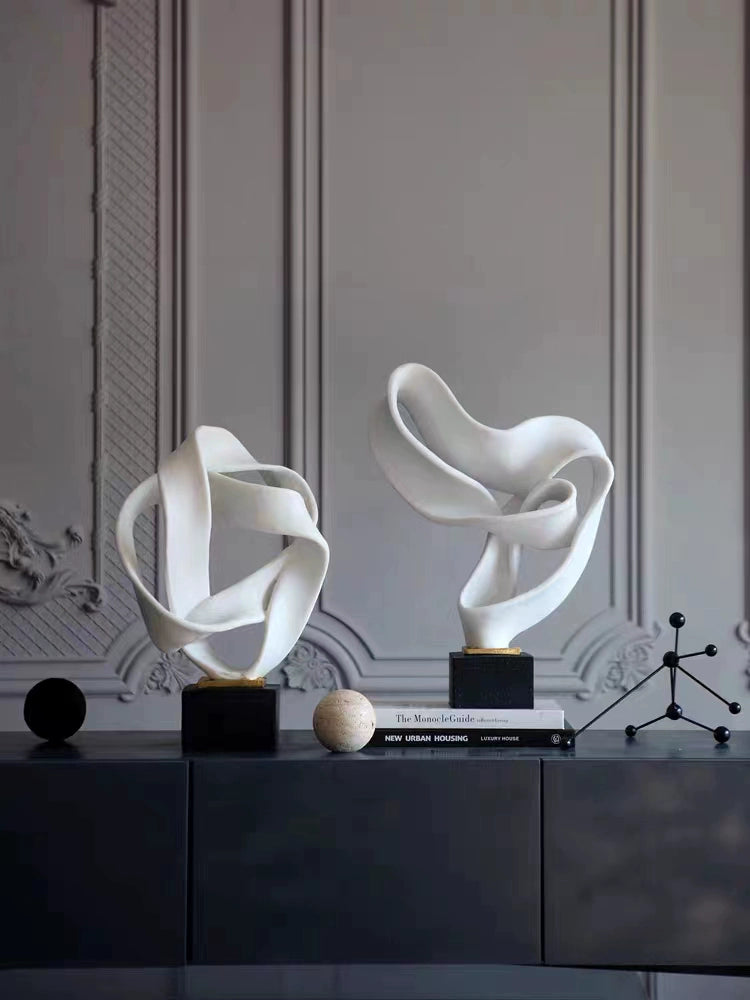 Modern simple abstract geometric sculpture ornament model room living room entrance TV cabinet soft decoration