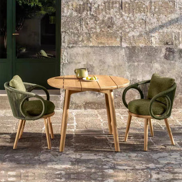 Outdoor rattan tables and chairs patio balcony garden villa furniture combination open-air outdoor leisure teak rattan chair furniture