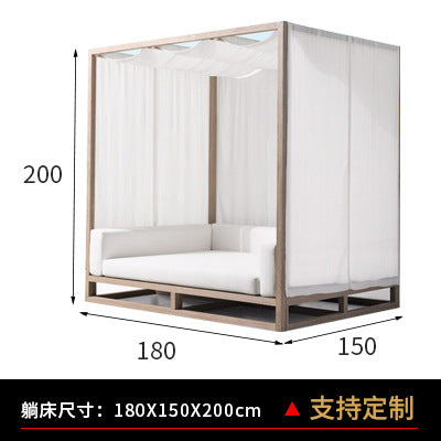 Outdoor aluminum alloy leisure furniture waterproof and sunscreen courtyard garden B & B terrace outdoor balcony wood grain paint sofa