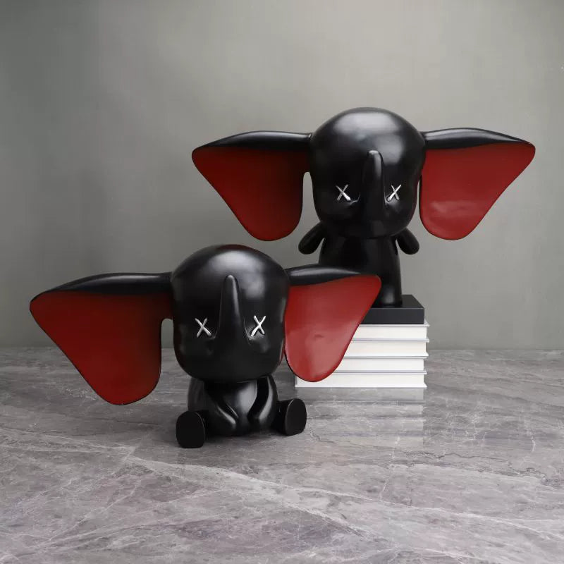 Modern minimalist creative cute Dumbo sculpture ornament model room bedroom living room entrance art ornament