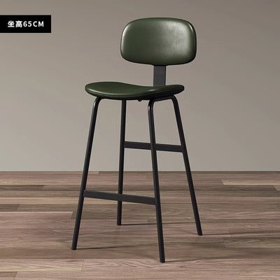 Simple business backrest high chair Nordic midisland bar chair Modern bar chair Internet celebrity bar stool Cafe high stool