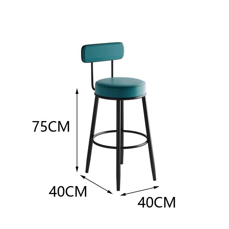 Simple backrest high chair Nordic midisland bar chair Modern bar chair Internet celebrity home bar stool Cafe high stool