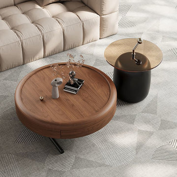 Designer Italian light luxury round coffee table combination art creative living room home modern simple coffee table small apartment