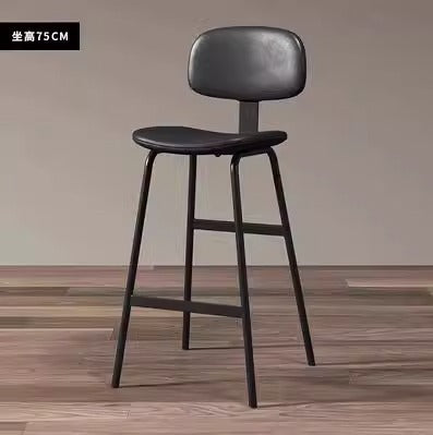Simple business backrest high chair Nordic midisland bar chair Modern bar chair Internet celebrity bar stool Cafe high stool