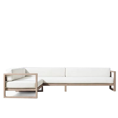 Outdoor aluminum alloy leisure furniture waterproof and sunscreen courtyard garden B & B terrace outdoor balcony wood grain paint sofa