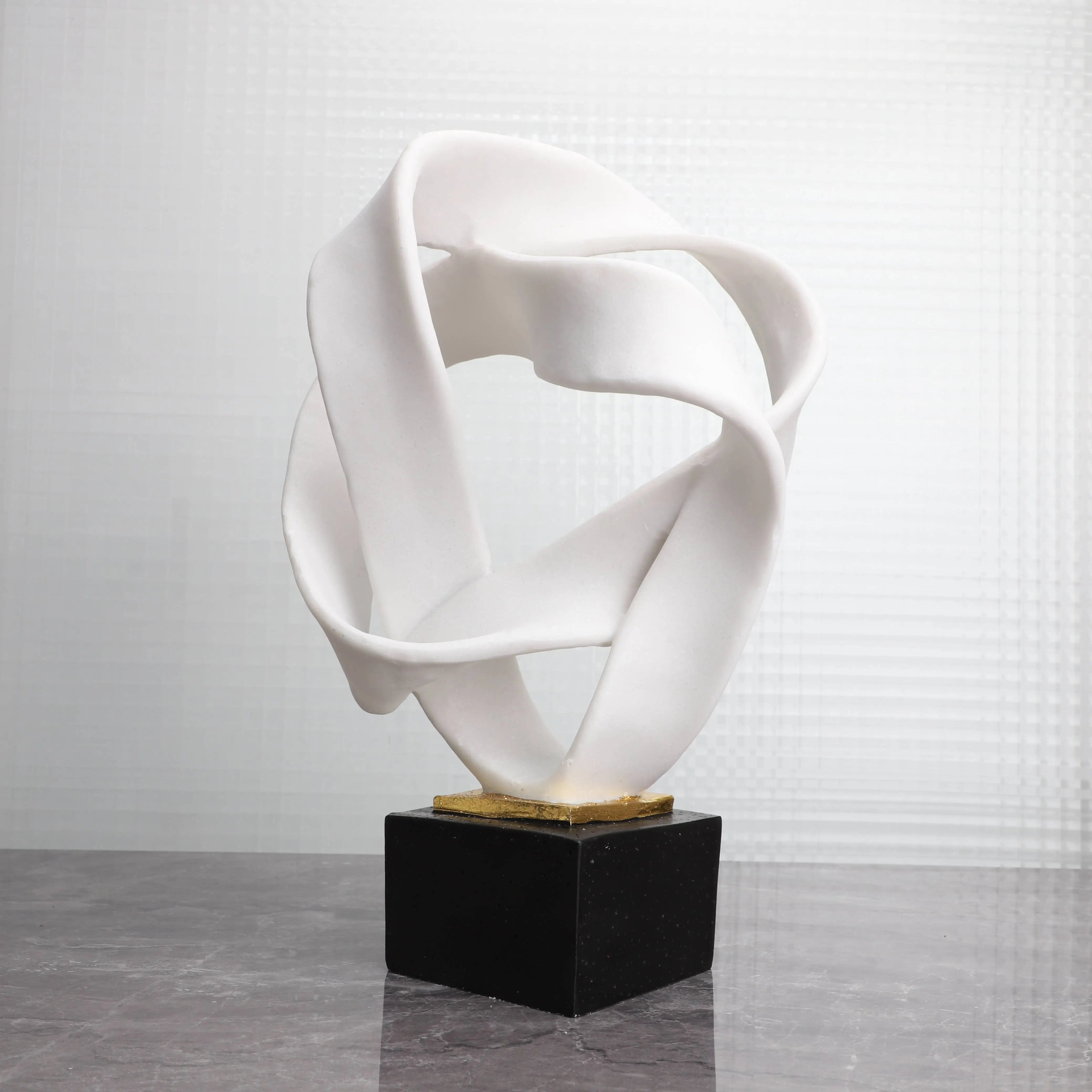 Modern simple abstract geometric sculpture ornament model room living room entrance TV cabinet soft decoration