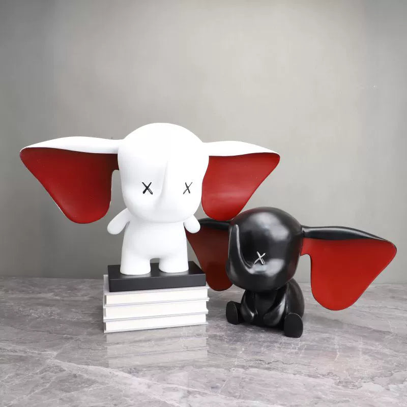 Modern minimalist creative cute Dumbo sculpture ornament model room bedroom living room entrance art ornament