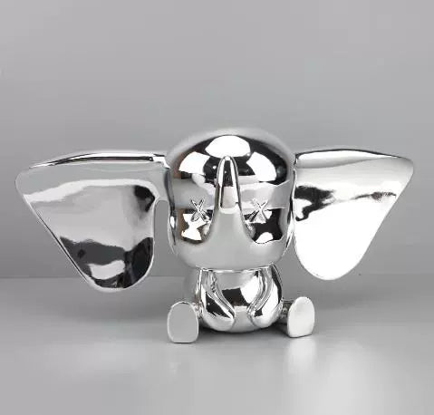 Modern minimalist creative cute Dumbo sculpture ornament model room bedroom living room entrance art ornament