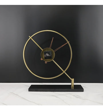 Haoke Chuangyi Home Furnishing Modern Simple Acrylic Metal Clock Table Clock Tabletop Ornament Study Living Room Bedroom