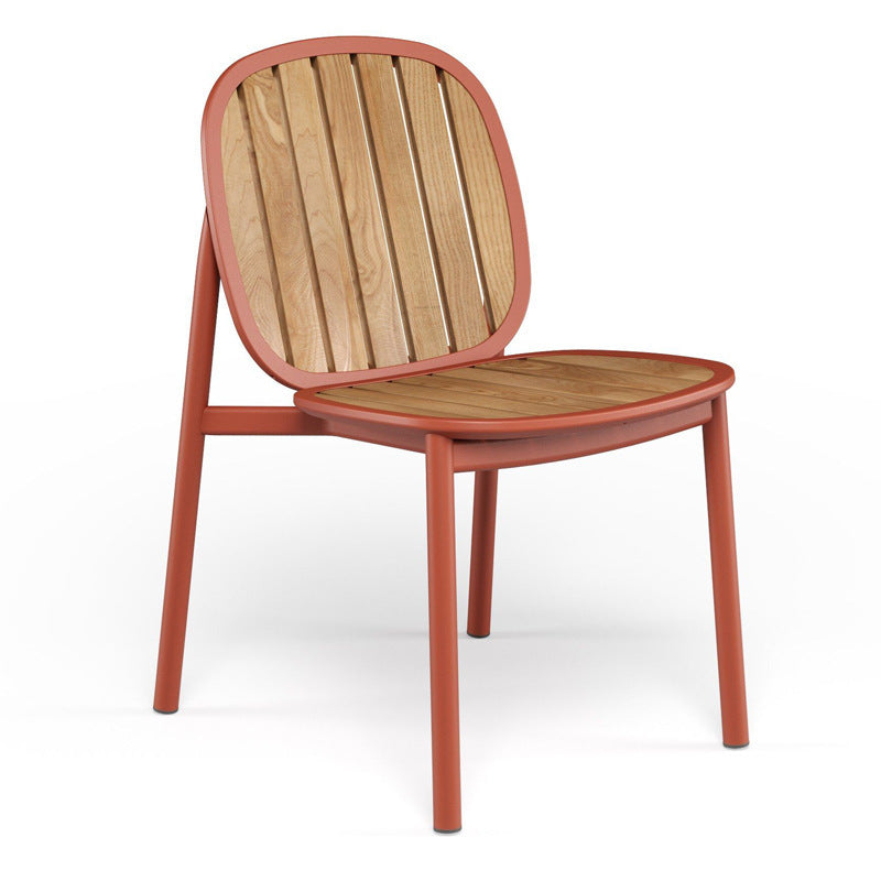Nordic outdoor leisure solid wood tables and chairs courtyard waterproof sunscreen villa restaurant garden balcony outdoor furniture
