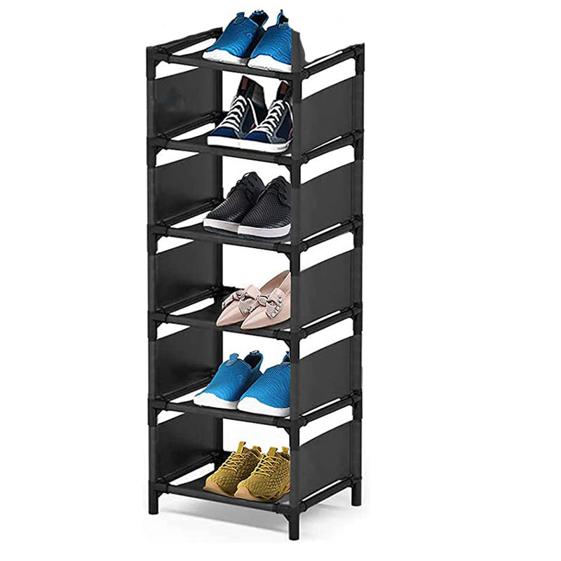 Cross-border hot-selling, non-woven fabric assembly folding narrow shoe rack, small shoe cabinet, small size storage rack, multi-functional shoe rack