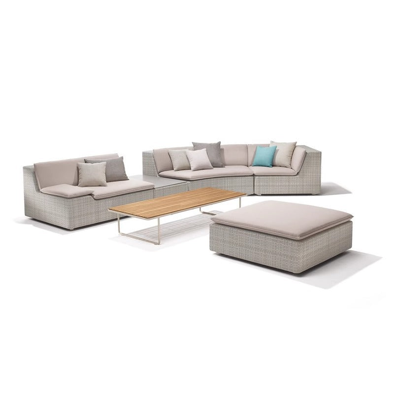 Villa courtyard leisure sofa simple design outdoor waterproof sunscreen hotel homestay rattan recliner furniture combination
