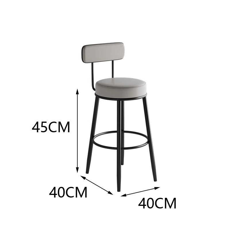 Simple backrest high chair Nordic midisland bar chair Modern bar chair Internet celebrity home bar stool Cafe high stool