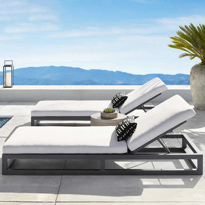 Outdoor aluminum alloy leisure furniture waterproof and sunscreen courtyard garden B & B terrace outdoor balcony wood grain paint sofa