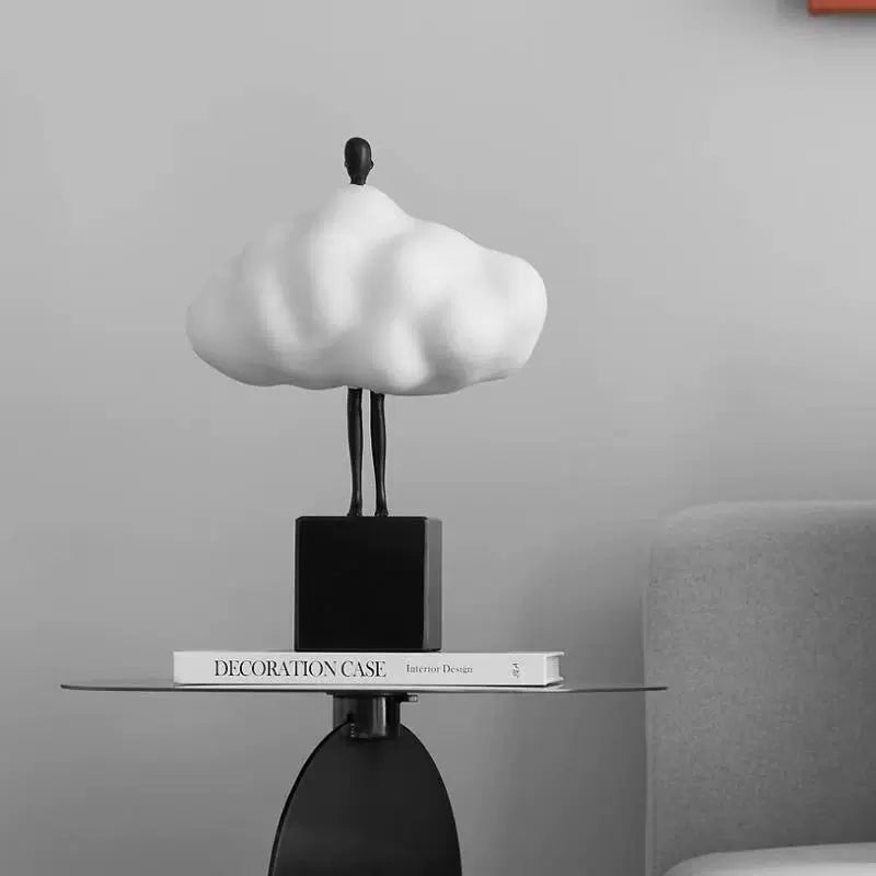 Modern simple cloud character resin ornament living room coffee table model house sales department entrance home decoration