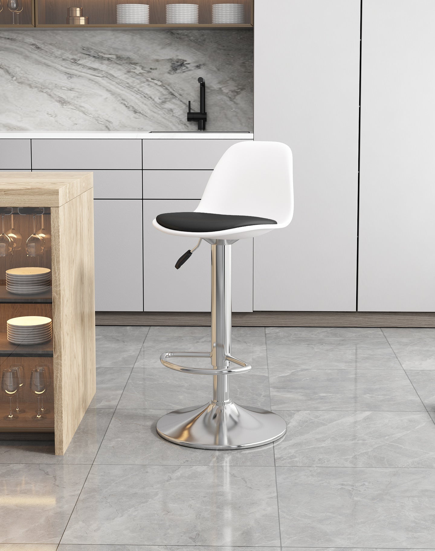 Simple household high stool bar chair bar chair can be lifted and lowered to choose rotating back chair casual chair high chair