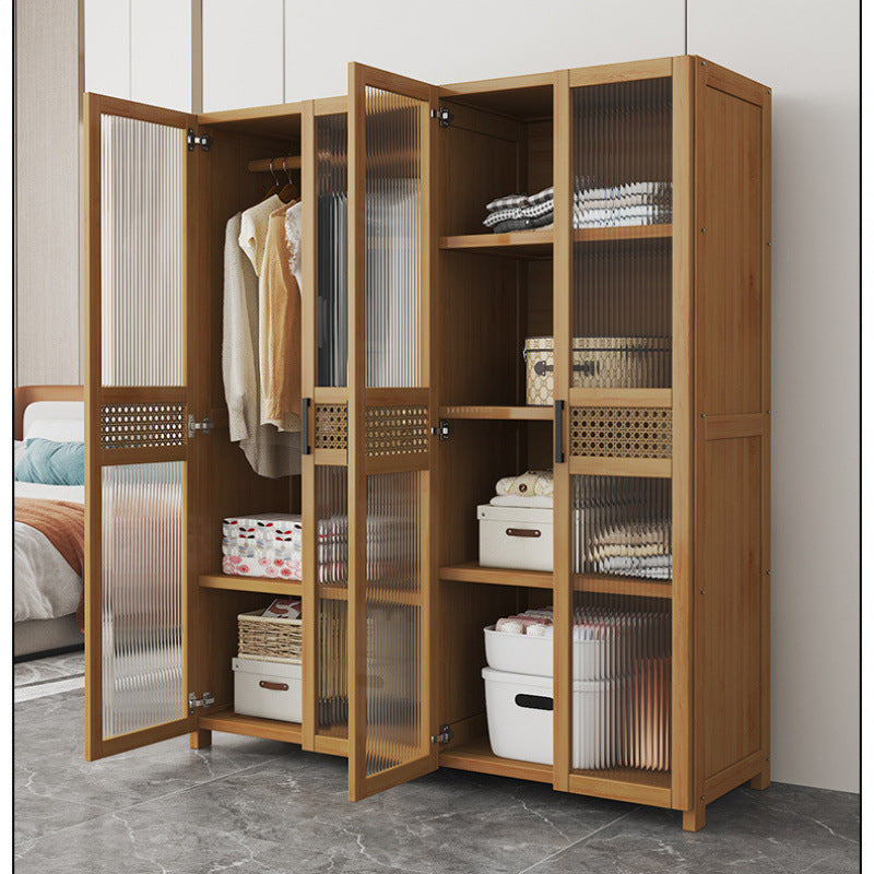 Wardrobe rental room simple and e****mical solid wood durable dormitory solid wood storage cabinet children's small apartment