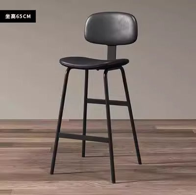 Simple business backrest high chair Nordic midisland bar chair Modern bar chair Internet celebrity bar stool Cafe high stool