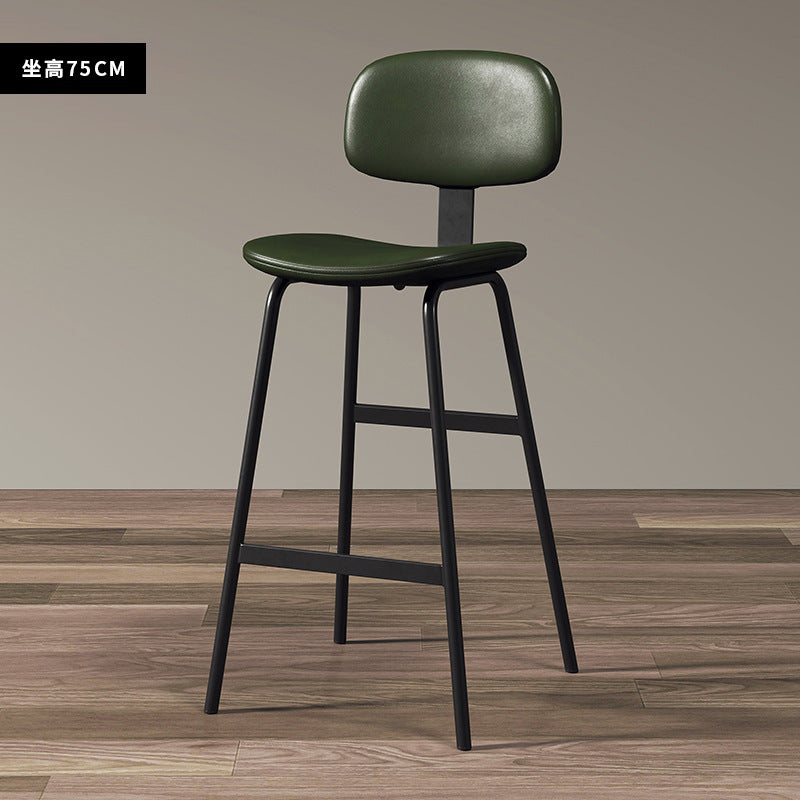 Simple business backrest high chair Nordic midisland bar chair Modern bar chair Internet celebrity bar stool Cafe high stool