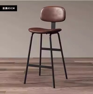 Simple business backrest high chair Nordic midisland bar chair Modern bar chair Internet celebrity bar stool Cafe high stool