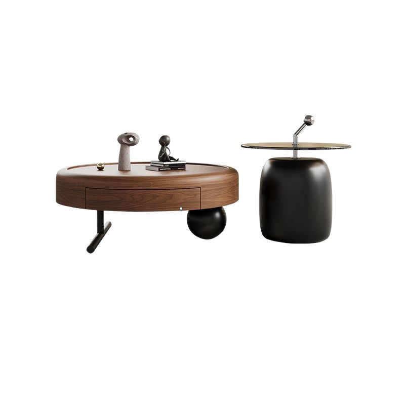 Designer Italian light luxury round coffee table combination art creative living room home modern simple coffee table small apartment