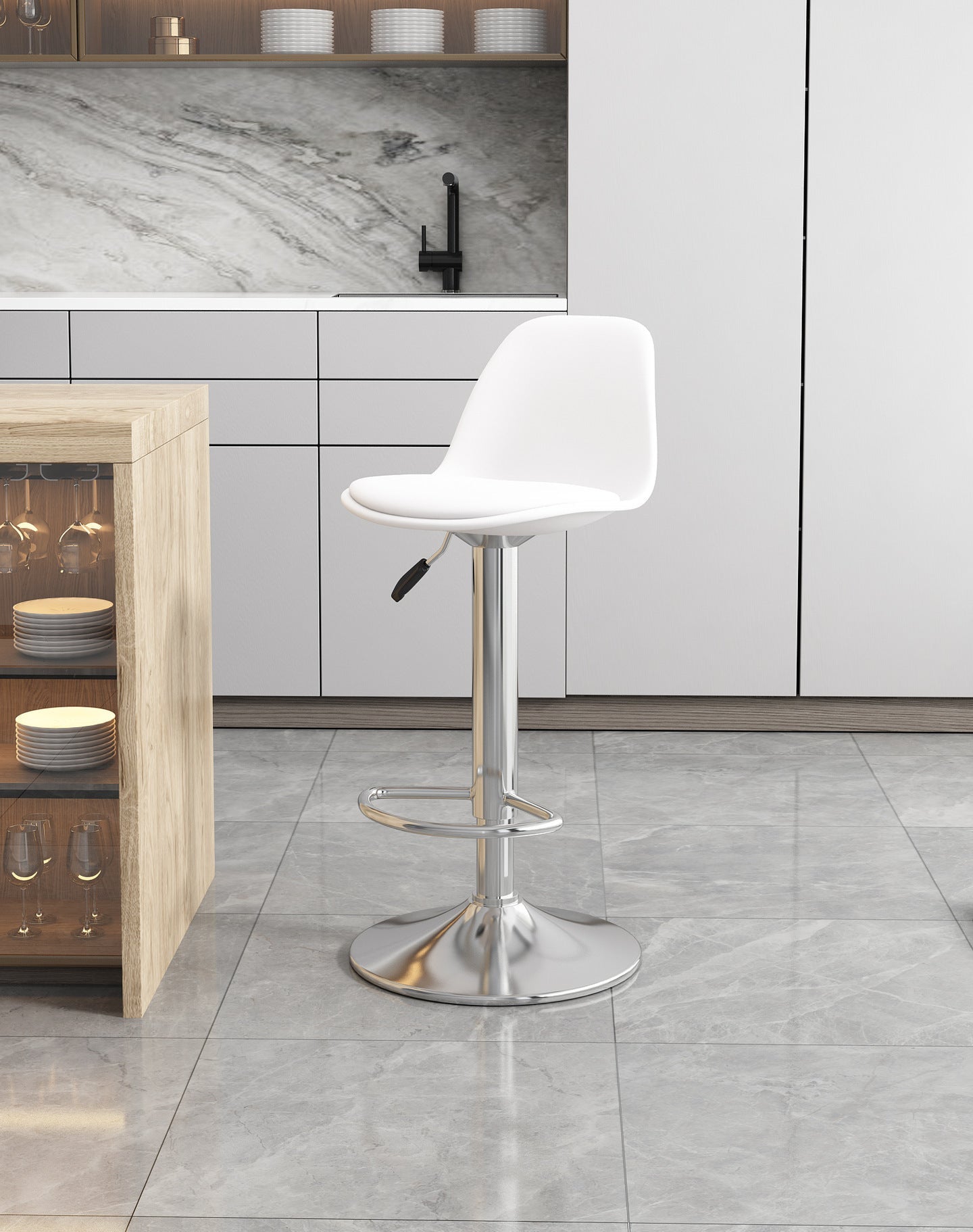 Simple household high stool bar chair bar chair can be lifted and lowered to choose rotating back chair casual chair high chair