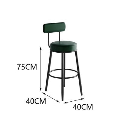 Simple backrest high chair Nordic midisland bar chair Modern bar chair Internet celebrity home bar stool Cafe high stool