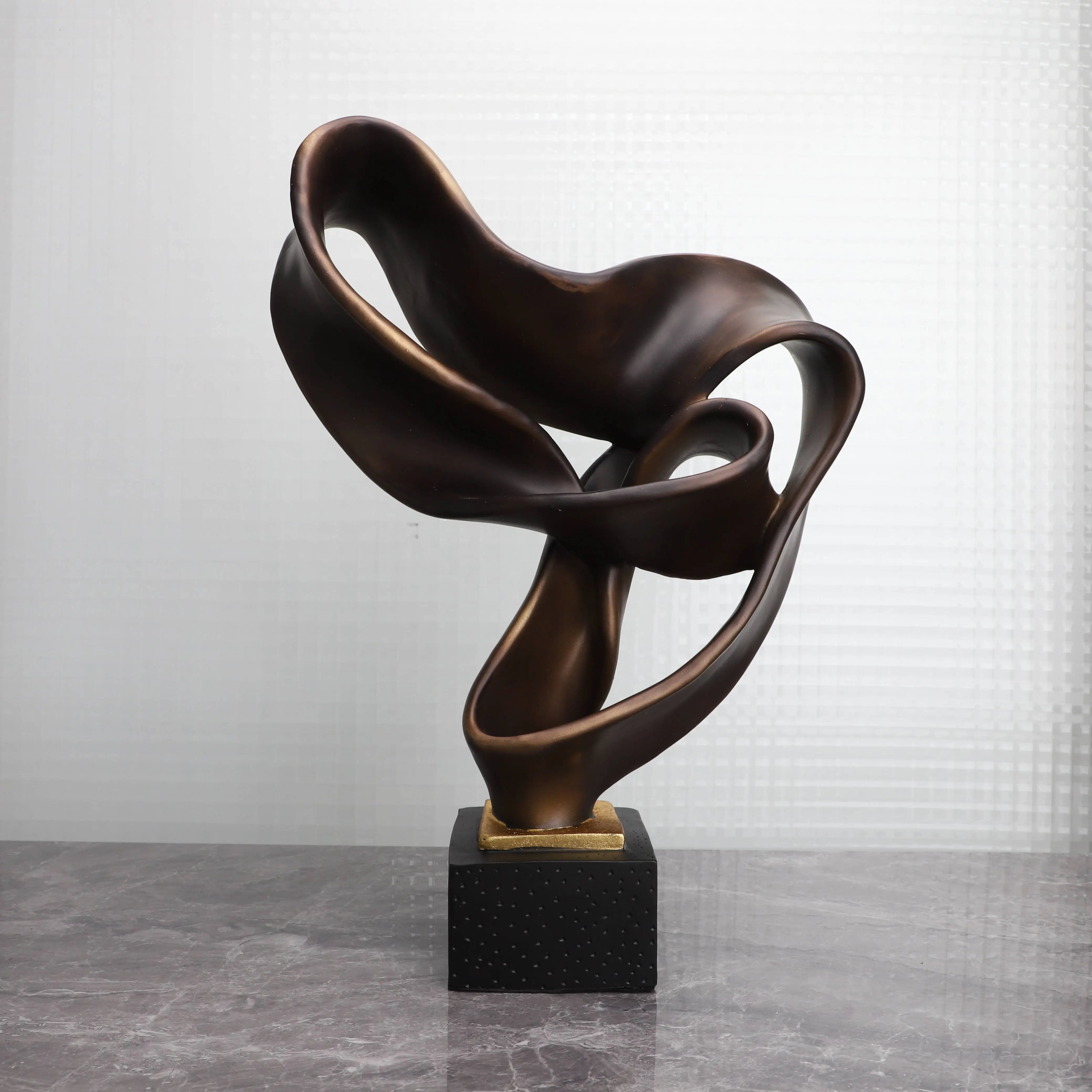 Modern simple abstract geometric sculpture ornament model room living room entrance TV cabinet soft decoration