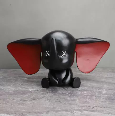 Modern minimalist creative cute Dumbo sculpture ornament model room bedroom living room entrance art ornament
