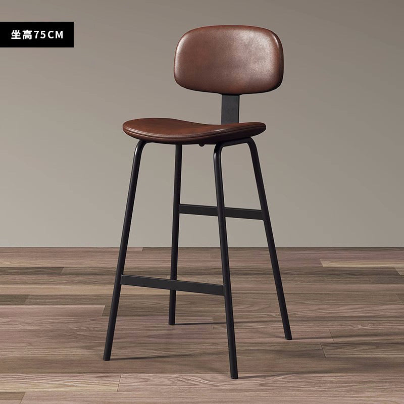 Simple business backrest high chair Nordic midisland bar chair Modern bar chair Internet celebrity bar stool Cafe high stool