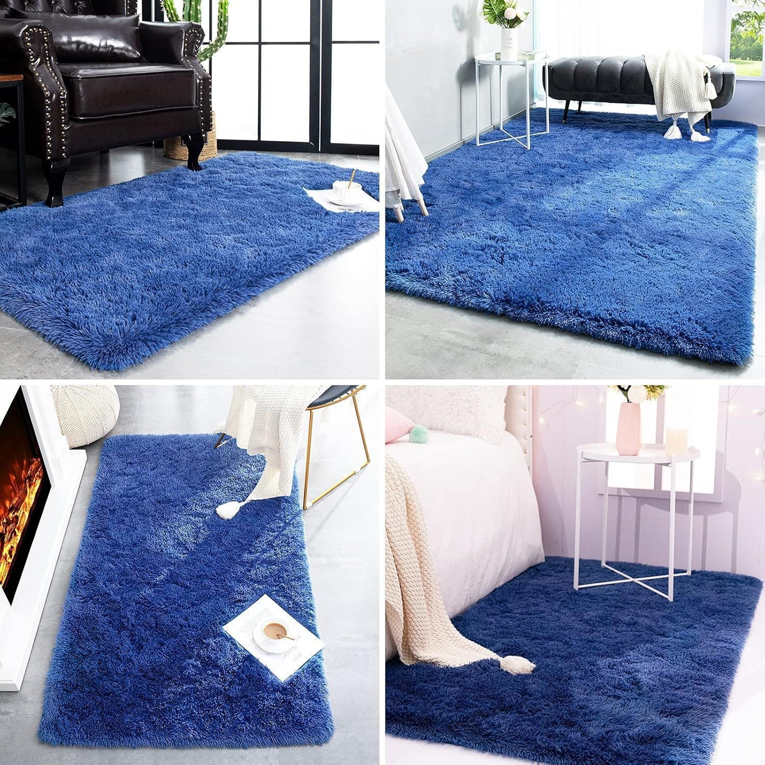 Bedroom carpet thickened, creamy wind girl bedside blanket plush dirt-resistant ins wind large area full room carpet