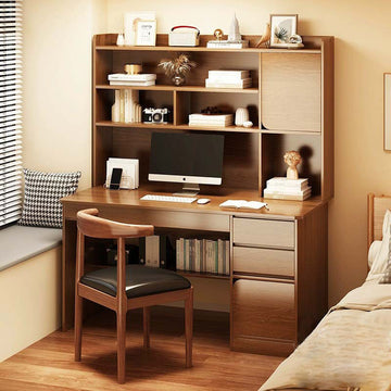 Desk bookshelf integrated computer desk desktop home student study desk and chair combination simple bedroom office writing desk