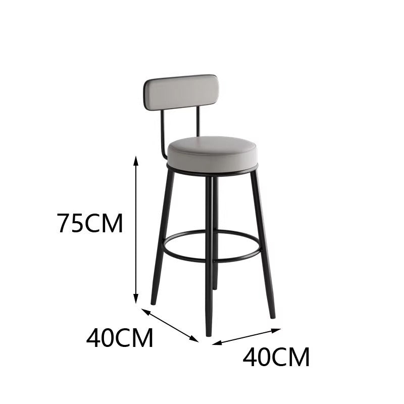 Simple backrest high chair Nordic midisland bar chair Modern bar chair Internet celebrity home bar stool Cafe high stool