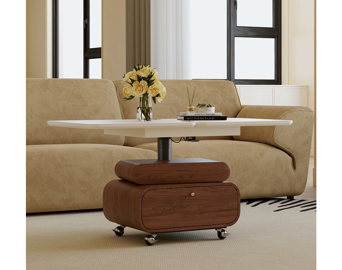 Maker/medieval style movable folding coffee table living room household small apartment coffee table dining table two-in-one lift
