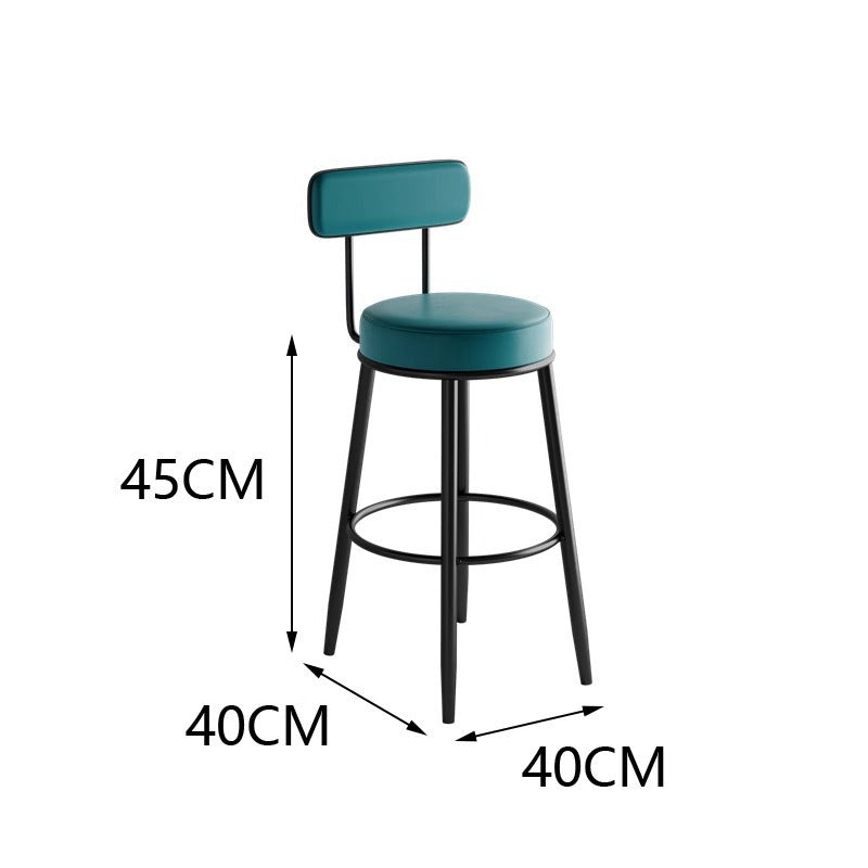 Simple backrest high chair Nordic midisland bar chair Modern bar chair Internet celebrity home bar stool Cafe high stool